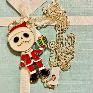 NBC Jack Skellington Santa Necklace with Gift Charm